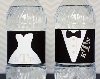 Wedding Water Bottle Labels Waterproof - Personalized Wedding Favors for Guests - Custom Water Bottle Labels Wedding - Water Bottle Stickers