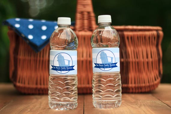 Family Reunion Water Bottle Labels Family Reunion Favors Etsy