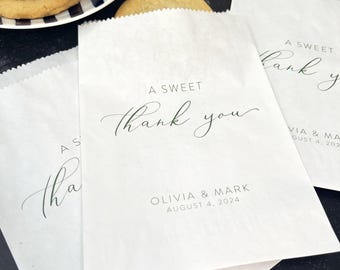 Lined Wedding Treat Bags – Personalized Party Favors – A Sweet Thank You
