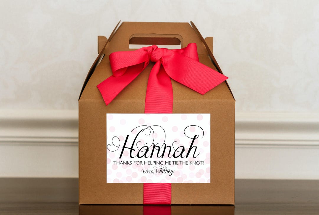 Bridesmaid Thank You Gift Box Thank You Bridesmaid Box Large Bridal Party Boxes Personalized