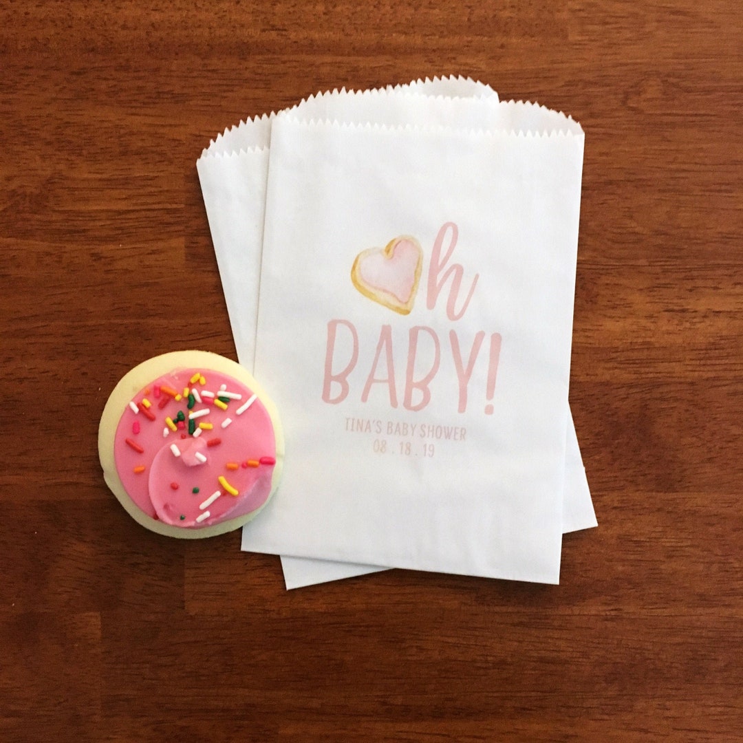 Baby Shower Cookie Favor Bags Girl Baby Shower Favor Bags Etsy