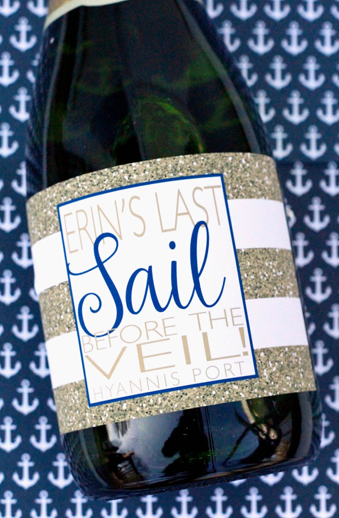 Last Sail Before the Veil Champagne Label Nautical | Etsy