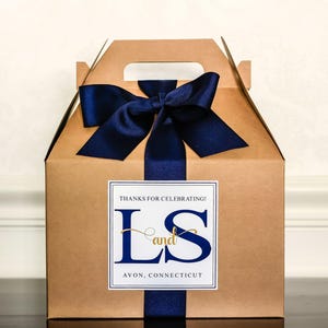 Wedding Hotel Boxes for Guests - Wedding Welcome Gifts - Gable Boxes, Ribbon & Labels - we assemble!