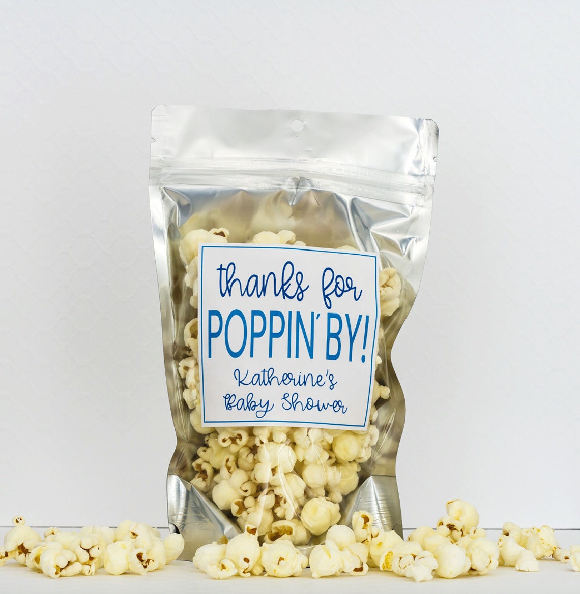 Personalized Popcorn Bags Thanks for Popping in Bags Etsy