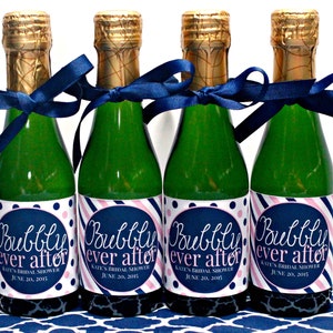 Wedding Shower Favors for Guests - Mini Champagne Bottle Label - Bridal Shower Gifts for Guests - Baby Shower Party Favors - Mini Wine Label