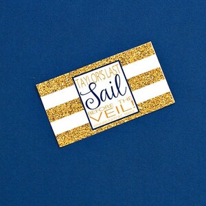 Last Sail Before the Veil Mini Champagne Bottle Label - Nautical ...