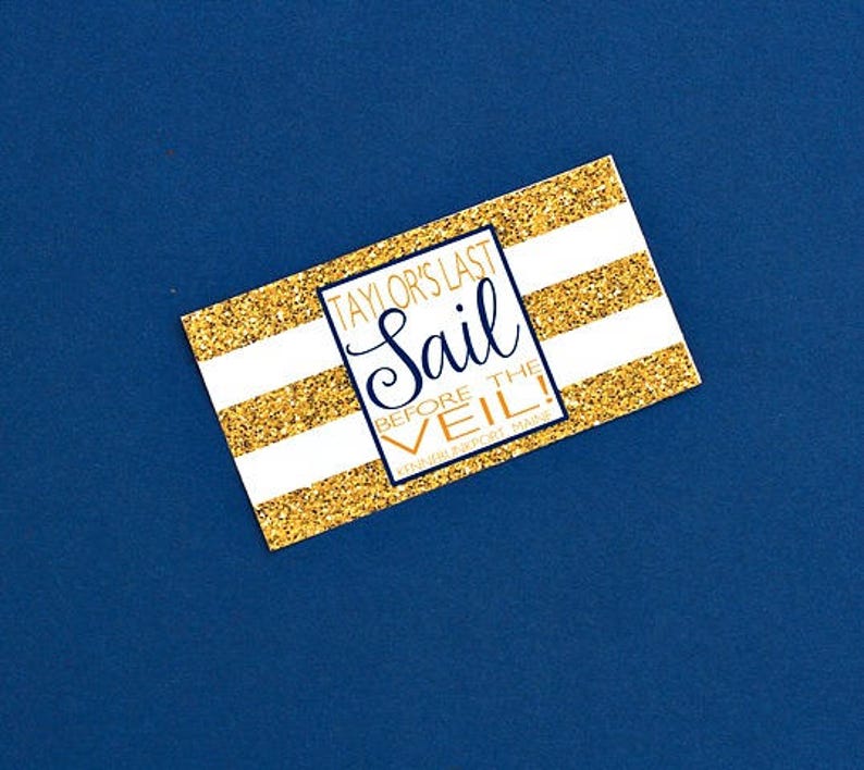 Last Sail Before the Veil Mini Champagne Bottle Label - Etsy