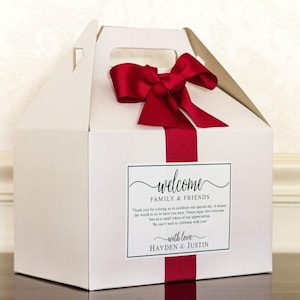Wedding Welcome Boxes With Personalized Welcome Note - Hotel Welcome ...