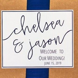 ASSEMBLED Personalized Wedding Welcome Boxes - Gable Boxes, Ribbon ...
