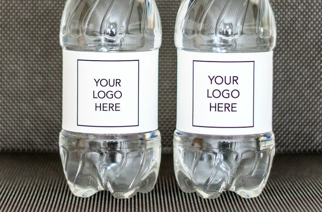 Logo Water Bottle Labels Printed WATERPROOF Water Bottle Stickers for