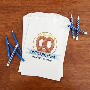 OkTWOberfest Pretzel Bags - OkTWOberfest Party Favors - ONEtoberfest Birthday Party Decor - Oktoberfest 1st, 2nd Birthday Party Ideas