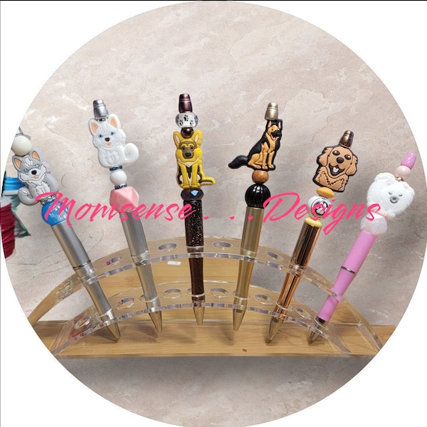 Dog Beaded pens ~ dog pens~. German shepherd pens ~ dog lovers gift ideas ~ golden retriever pen ~ beaded pens ~ pens~