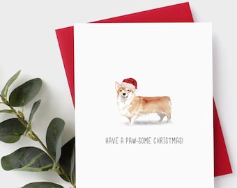 Corgi Christmas Card - Corgi Card - Dog Christmas Card - Christmas Dog Card - Corgi Art - Card for Corgi Owner - Welsh Corgi