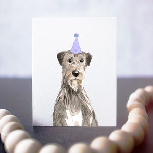Carte d'anniversaire lévrier irlandais, carte lévrier, impression lévrier irlandais, carte de correspondance chien