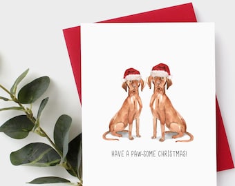 Vizsla Card - Hungarian Vizsla - Dog Card - Vizsla Christmas Card - Visla - Viszla - Vizla - Vizslas