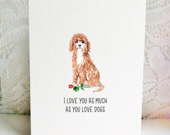 Cavapoo Card - Dog Card - Valentine's Day Card