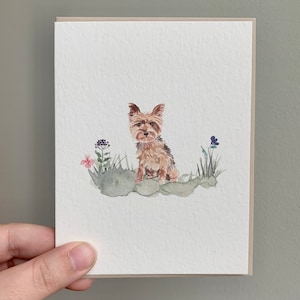 Yorkshire Terrier Karte, Karte für Hundebesitzer, Hundekarte, Yorkie Art Haustier Sympathie, Hunde Valentine oder einfach nur so