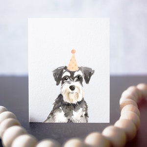 Miniature Schnauzer birthday card, schnauzer dog card, gift for schnauzer owner