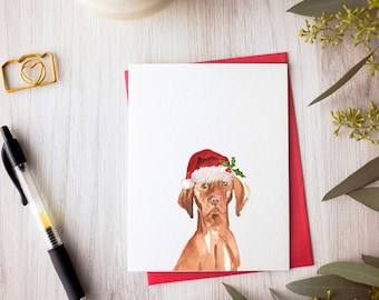 Hungarian Vizsla Card, Vizsla, Dog Card, Vizsla Christmas Card, Vizsla Print Card