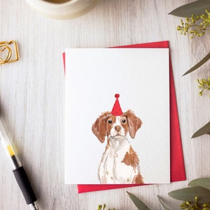 Biglietto di compleanno per il cane Brittany, biglietto di auguri Brittany, biglietto per il proprietario del cane, biglietto di auguri fatto a mano