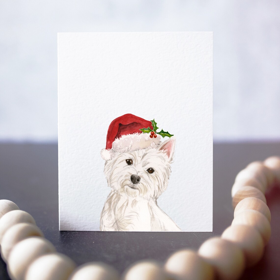 Westie Holiday Card West Highland Terrier Card Christmas Dog Etsy