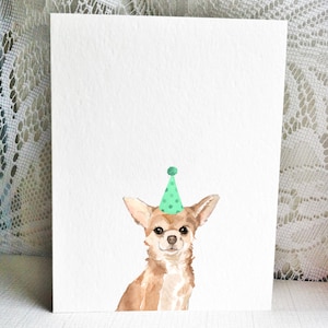 Chihuahua birthday card, card for dog lover, chihuahua stationery, dog birthday card