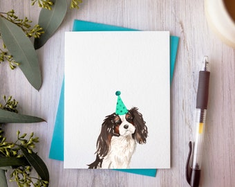 Cavalier King Charles Spaniel card, cavalier card, dog card, bulk orders available, dog notecard