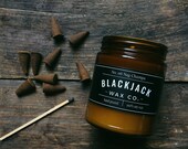 No. 06 NAG CHAMPA Soy Candle, hand poured candle, handmade candle, amber jar, blackjack wax co., incense, incense candle, scented candle