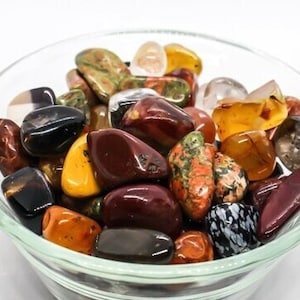 Gemstone, Tumbled Stone. Size 20-30mm, Tumble stone kit, Mix Bag of Half lbs, 1 lbs, Wholesale, Tumbled, Stone, Rocks, Assorted Tumble, Bulk