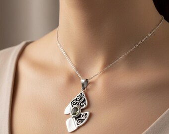 Peridot Sterling Silver Pendant Necklaces