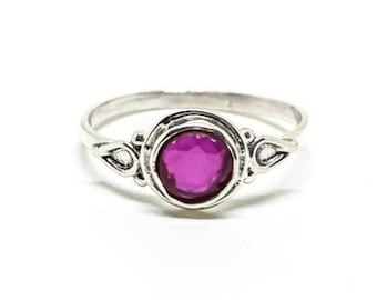 Ruby Ring Sterling Silver 925.