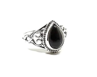 Black Obsidian Sterling Silver Statement Ring