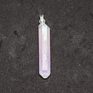 Aqua Aura Necklace, Pendant, Aqua Aura Point, Crystal Necklace, Necklace, Aqua Aura Quartz, Boho, Women, 1Pcs or 5pcs Gift for Her