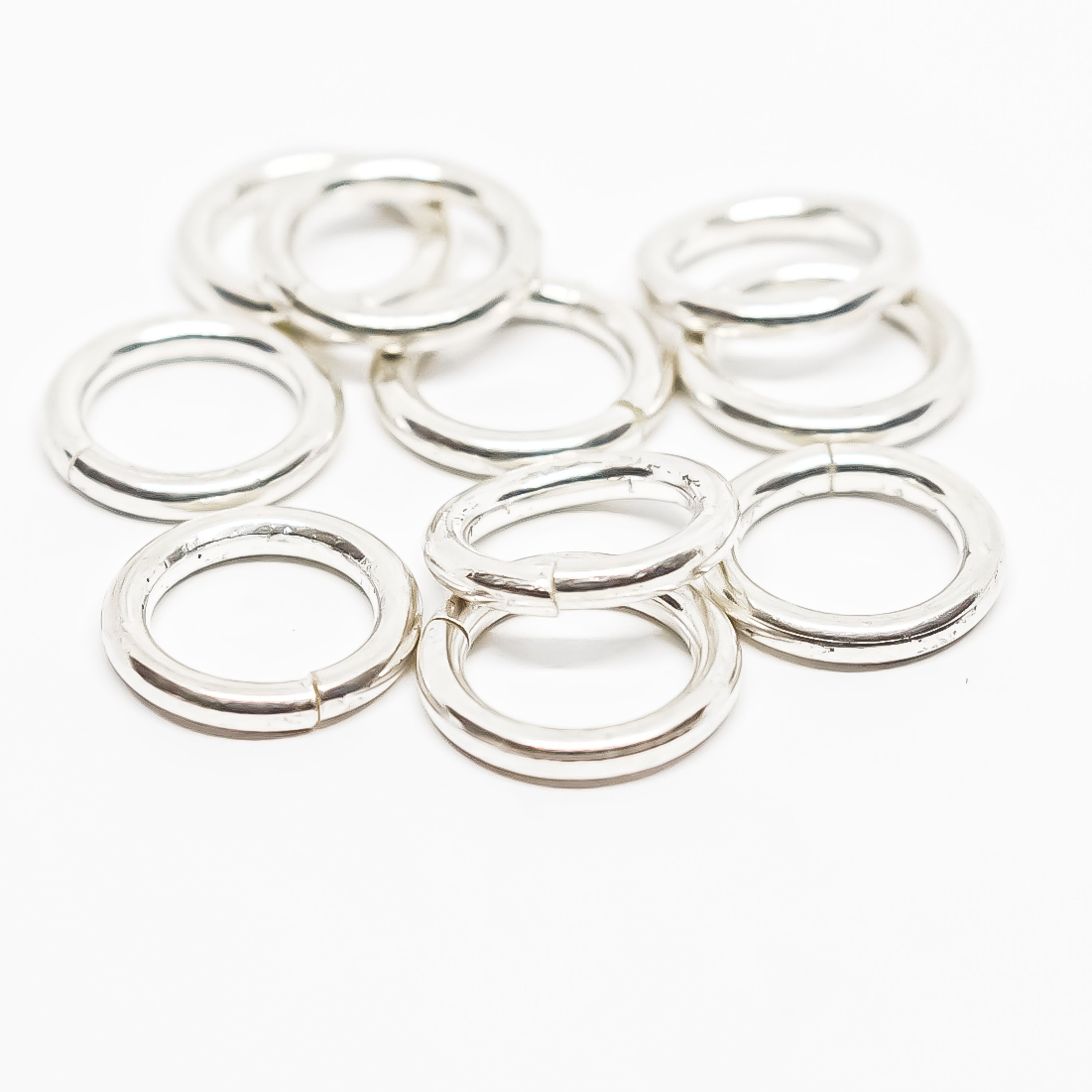 Openable Rings 8mm Sterling Silver Openable Jump Rings. Solid 925 Sterling Silver ...