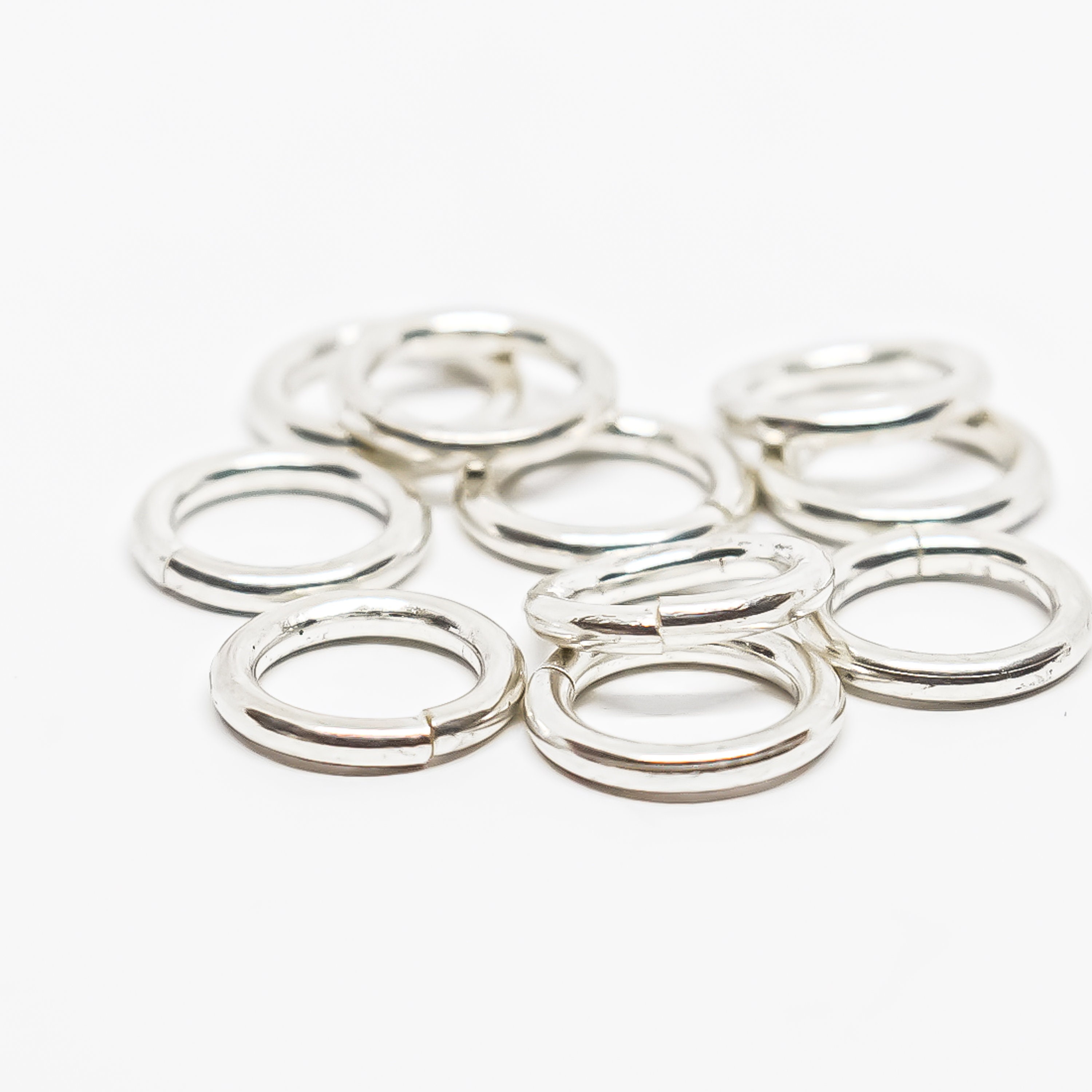 Openable Rings 8mm Sterling Silver Openable Jump Rings. Solid 925 Sterling Silver ...