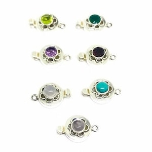 Box clasps in solid sterling silver 92.5. Authentic Gemstones. Necklaces. Bracelet. Findings. Supply. Jewelry. Locks