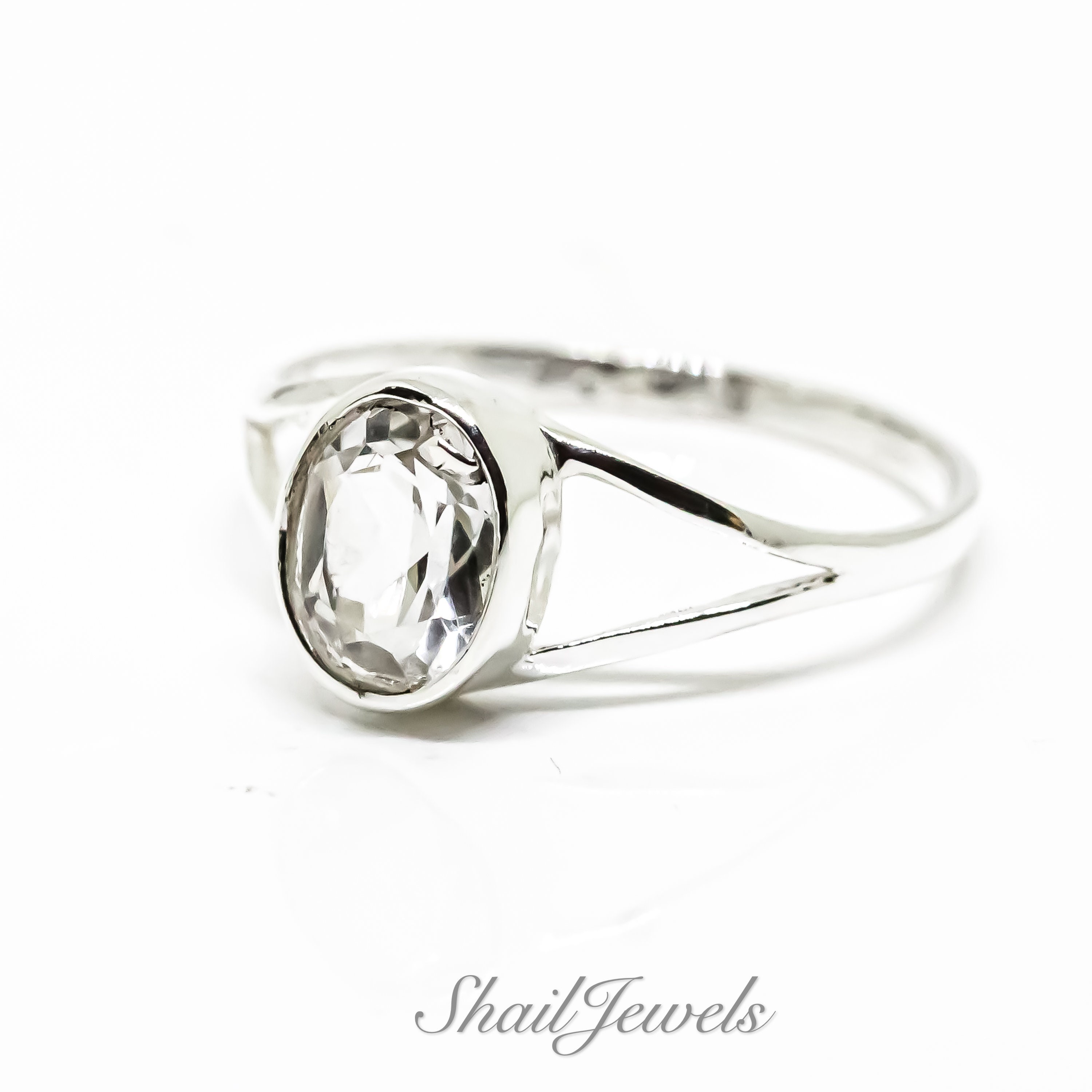 10 OFF Natural Clear Quartz Ring Quartz Ring Oval Etsy