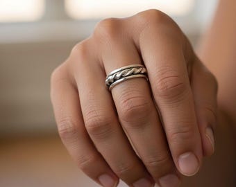Sterlingzilveren spinnerringband