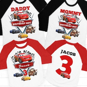 Cars Birthday Shirt, Disney Cars Birthday shirt, Cars Birthday Family shirt, Custom Cars shirt, Cars family Shirt, Cars Party, Cars Raglan