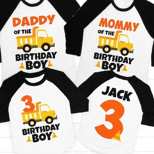 Truck birthday shirt, Construction Birthday shirt, Dump Truck birthday shirt, Family Birthday shirts, personalized shirt, 1st 2nd 3rd shirt
