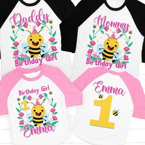 Bumble Bee birthday shirt, First Birthday Shirt, Honey Bee Birthday shirt, 1st Birthday Girl Outfit, Family Birthday shirts, personalized