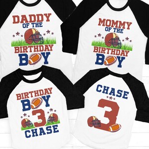 Football Birthday Shirt, Family Football Birthday Shirt, Boys 1st Birthday shirt, Sports Birthday shirt, personalized football birthday,rag