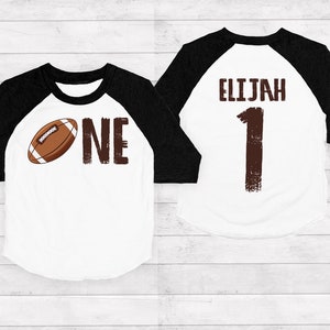 Football Birthday Shirt Football first Birthday shirt One | Etsy