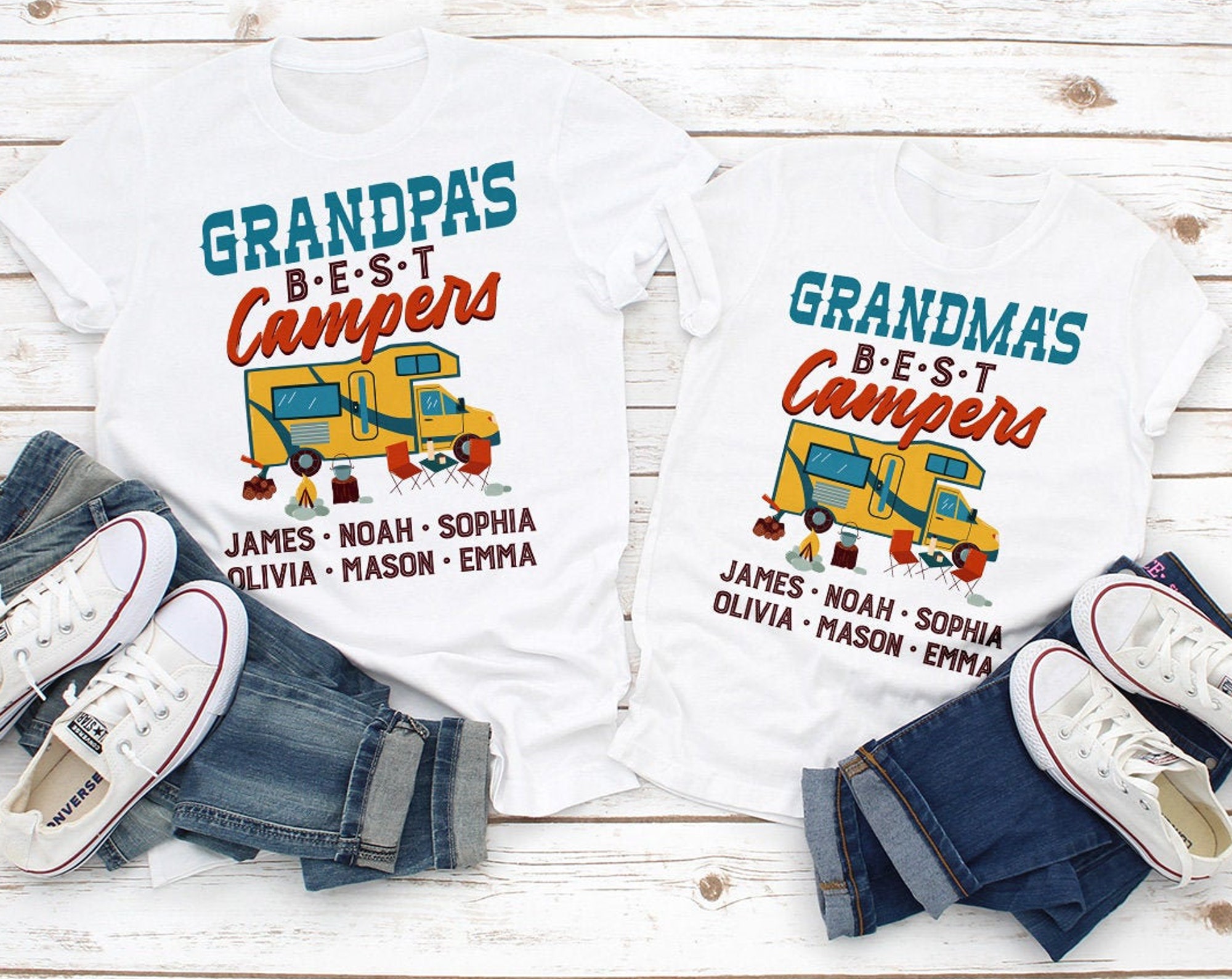 Discover Grandpas best campers shirt, Grandmas best campers shirt, Fathers day Shirt, Mothers day Shirt, Grandparents Camping shirt, RV camper shirt