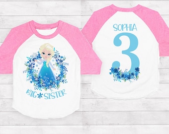 Disney Frozen Princess Anna Little Sister Shirt Iron On Transfer Personalized Free