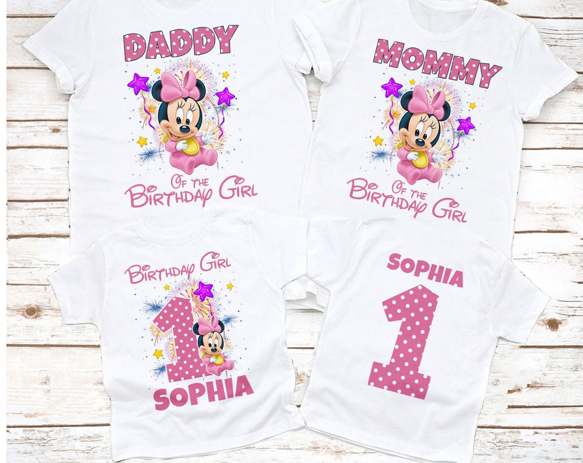 Baby Minnie Birthday Shirt, Minnie Mouse Mommy Birthday shirt, Minnie Birthday shirt, Minnie Matching Family Birthday shirts, Girls Birthday