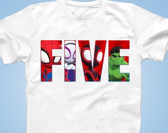 SuperHero Birthday Shirt, Spidey Amazing Friends Birthday Shirt, Spiderman Family Birthday Shirts, Boy Birthday tshirt, Custom Birthday tee