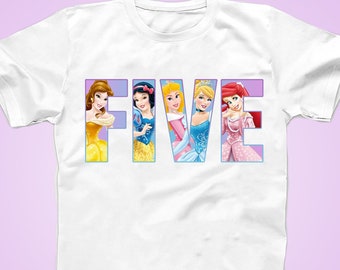 Princess Birthday Shirt, Princesses Birthday Shirt, Princess Family Birthday Shirts, Princess Party cute, Girls Birthday Shirt, Matching tee
