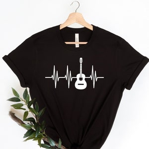 Guitar Lover Shirt, Guitar Player Gift, Guitar Heartbeat Shirt, Guitarist Shirt, Guitarist Gift, Musician Shirt, Dad guitar shirt, Dad Gift