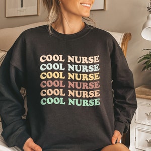 cool nurse sweatshirt, Registered Nurse Sweatshirt, Retro Nurse shirt, Wavy Nurse sweatshirt, Groovy Nurse tshirt, Gift For Nurse, Nurse tee